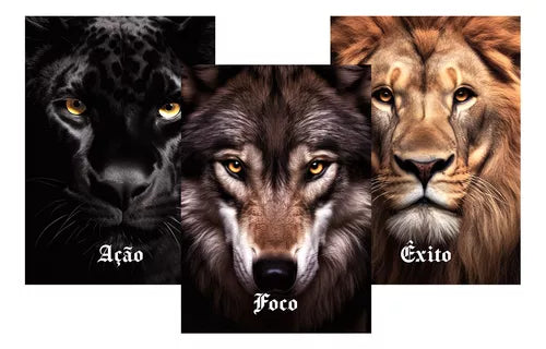 Quadro Motivacional Foco Ação Êxito Presente Aniversário Mdf