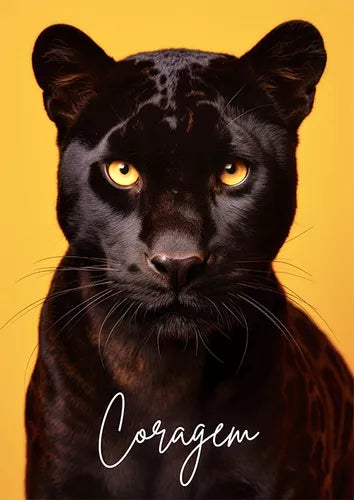 Quadro Decorativo Motivacional Ainmais Tigre Leão Onça A4