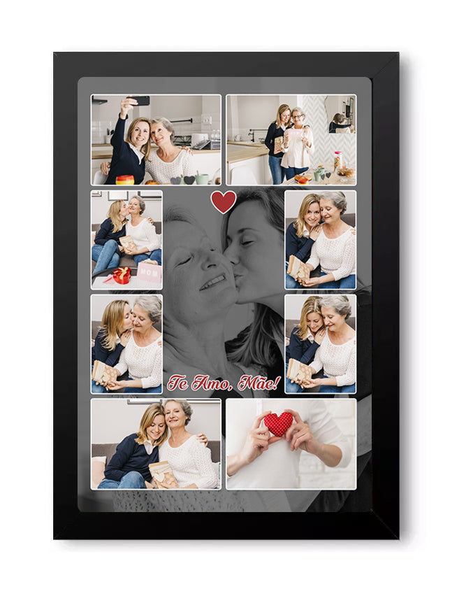 Quadro Personalizado dia das mães 8 fotos