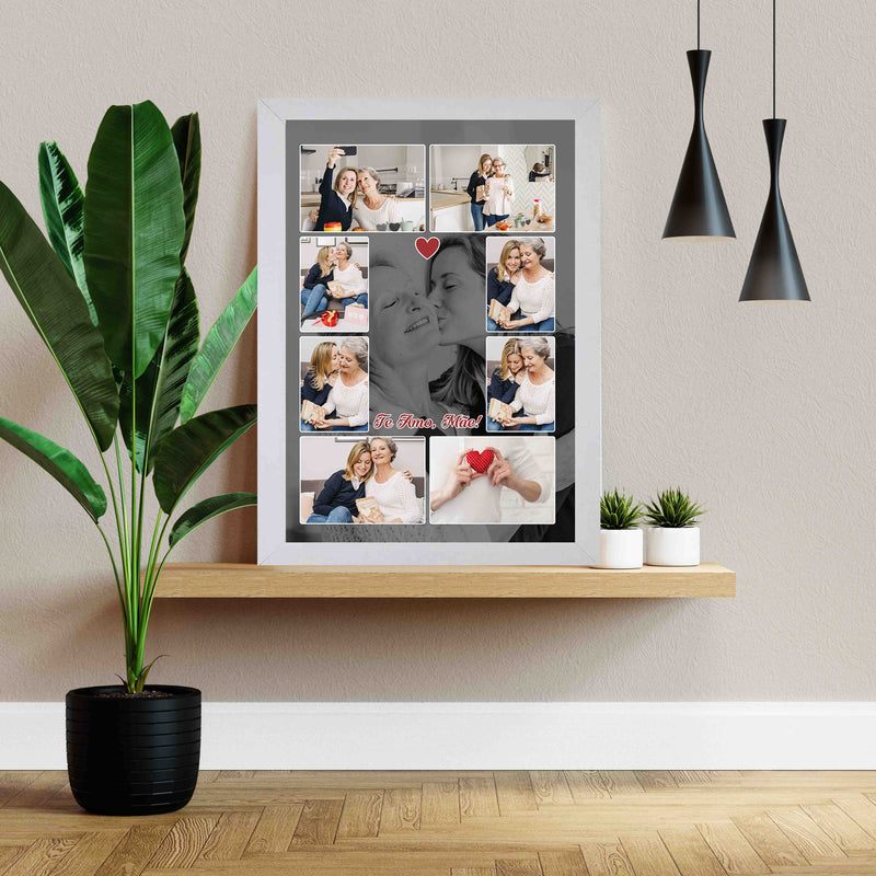 Quadro Personalizado dia das mães 8 fotos